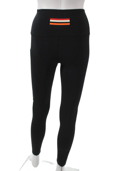 PE Nation Womens Petite Ankle Leggings Black Bamboo Size S