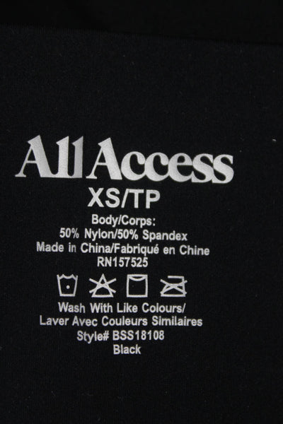 All Access Womens Athletic Nylon Black Shorts Size XS
