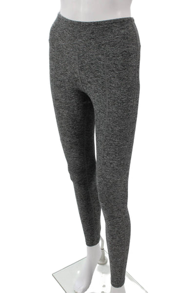 Year Of Ours Womens Flecked Gray Ankle Leggings Polyester Pull On Size XS
