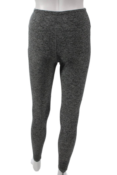 Year Of Ours Womens Flecked Gray Ankle Leggings Polyester Pull On Size XS