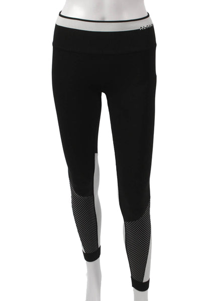 ALALA Womens Black Colorblock Ankle Leggings Nylon Pull On Size S