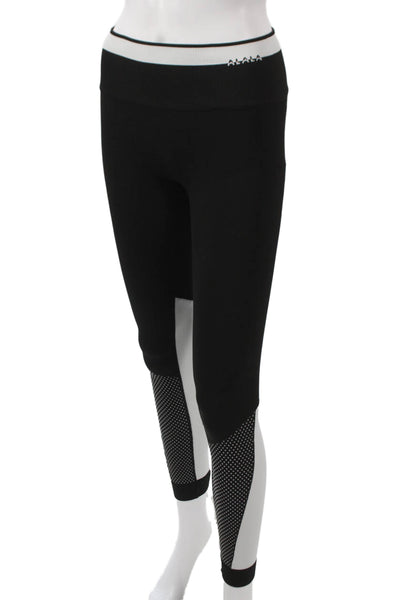 ALALA Womens Black Colorblock Ankle Leggings Nylon Pull On Size S