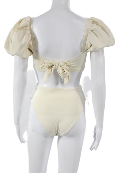 Agua Bendita Womens Beige Nylon Bikini Size S