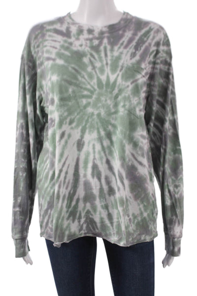 Lacausa Unisex Basic Tie Dye Cotton Crew Neck Long Sleeve T-Shirt Size XS