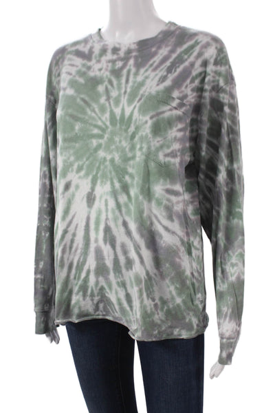 Lacausa Unisex Basic Tie Dye Cotton Crew Neck Long Sleeve T-Shirt Size XS