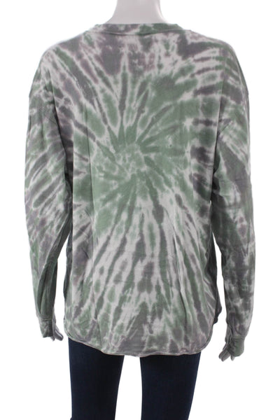 Lacausa Unisex Basic Tie Dye Cotton Crew Neck Long Sleeve T-Shirt Size XS