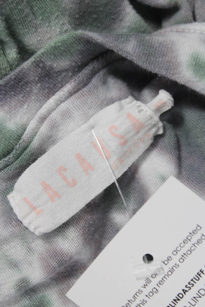 Lacausa Unisex Basic Tie Dye Cotton Crew Neck Long Sleeve T-Shirt Size XS