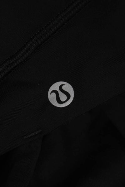 Lululemon Womens Strappy Back Scoop Neck Sports Bra Black Size 4
