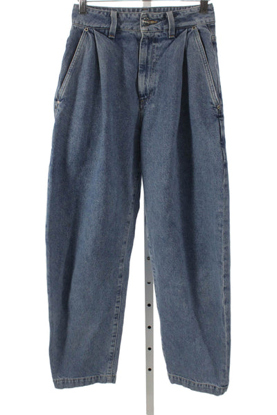 Goldsign Womens Mom Jeans High Rise Blue Cotton 28 Inseam Size 24