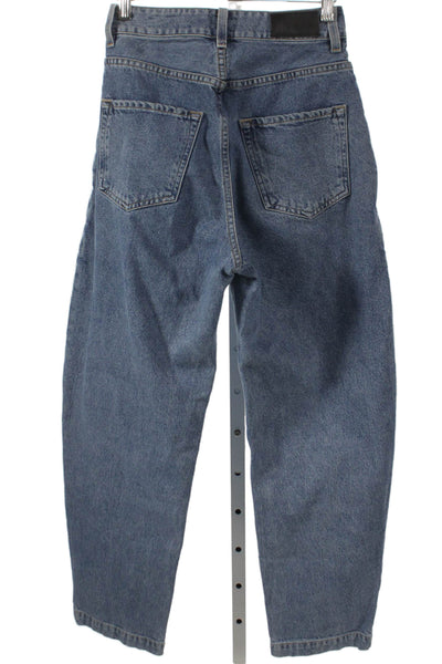 Goldsign Womens Mom Jeans High Rise Blue Cotton 28 Inseam Size 24