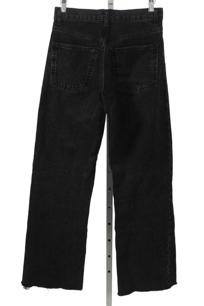 Zara Womens Black Wide Leg Jeans Size 2