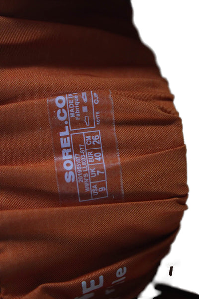 Sorel X Prana Womens Stretch Straps Slide On Sandals Orange Size 9