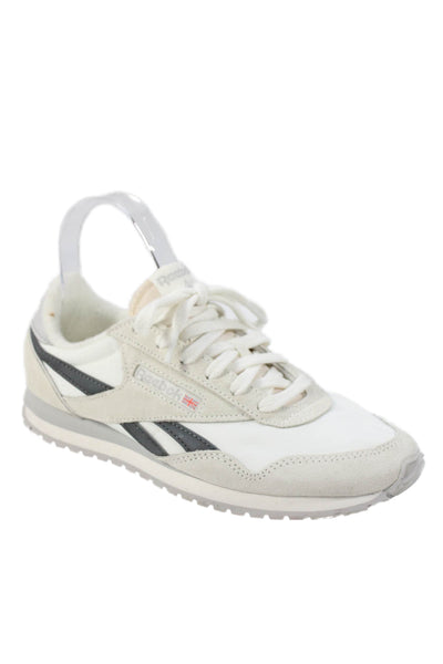 Reebok Womens Suede Lace Up Classic AZ Sneakers White Size 8