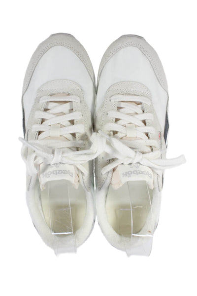 Reebok Womens Suede Lace Up Classic AZ Sneakers White Size 8