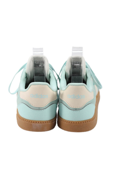 Adidas Womens Suede Cloudfoam Plus Low Top Sneakers Sky Blue Size 8