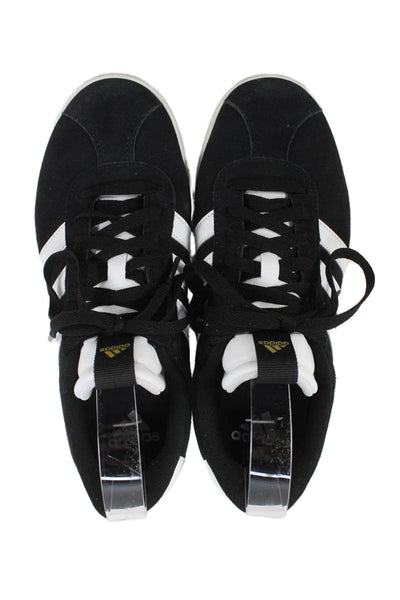 Adidas Womens Suede Low Top Lace Up Sneakers Black Size 8.5