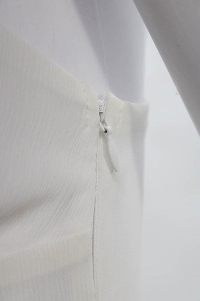 Superdown Womens Mini Dress White Sweetheart Sleeveless Zip Polyester Size XS
