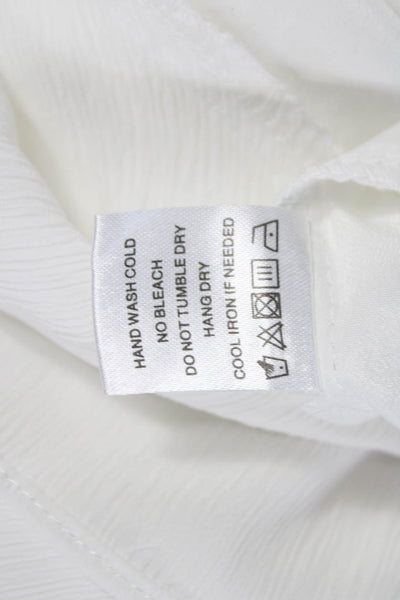 Superdown Womens Mini Dress White Sweetheart Sleeveless Zip Polyester Size XS