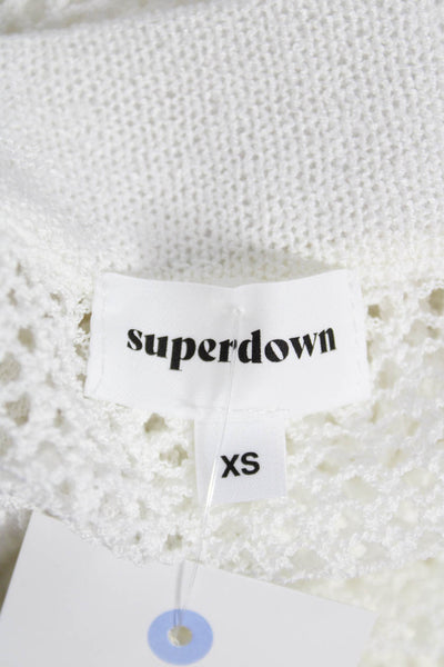 Superdown Women Maxi Long White Acrylic Solid Pull On Skirt Size XS
