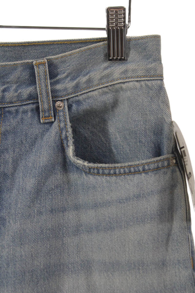 Grlfrnd Womens Straight Jeans Blue Low Rise Button Fly 31in Size 25