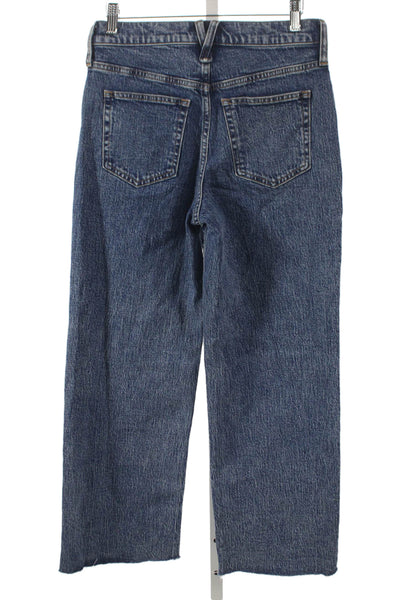 J Crew Womens Blue Straight Jeans Cotton Button Size 25