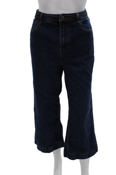 Ulla Johnson Womens Cropped Jeans Mid Rise Blue Size 8