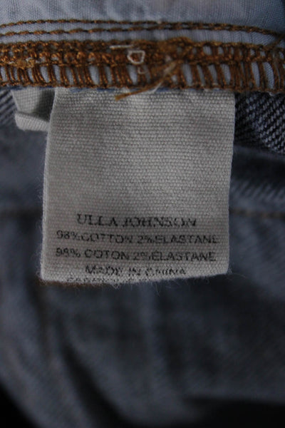 Ulla Johnson Womens Cropped Jeans Mid Rise Blue Size 8