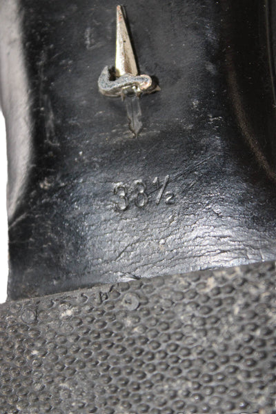 Paciotti Womens Leather Square Toe Flats Black Size EUR 39