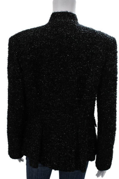 Adam Lippes Women Basic Jacket Black Button Long Sleeve Size L