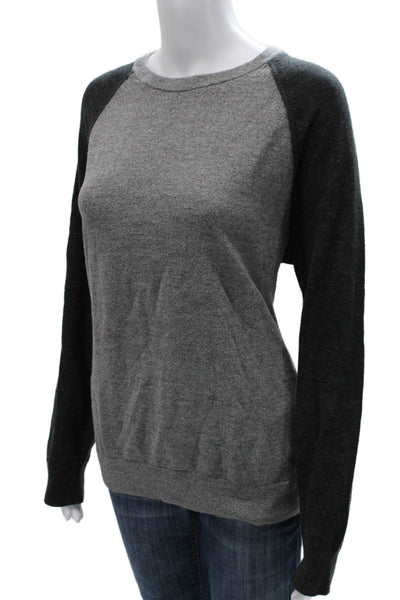 Banana Republic Women Pullover Sweater Gray Organic Cotton Crew Neck Size L