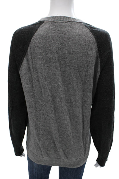 Banana Republic Women Pullover Sweater Gray Organic Cotton Crew Neck Size L