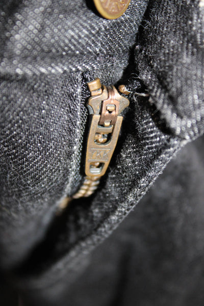 Ralph Lauren Womens Straight Black Jeans Button Fly Size 14