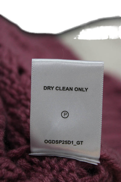 One Grey Day Women Cashmere Pullover Sweater Pink Collared Long Sleeve Size S