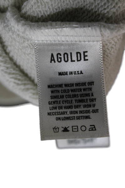 Agolde Womens White Turtleneck Pullover Sweatshirt Cotton Long Sleeve Size XS