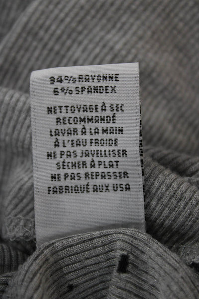 Michael Lauren Womens Tunic Gray Rayon Crew Neck Long Sleeve Size XS