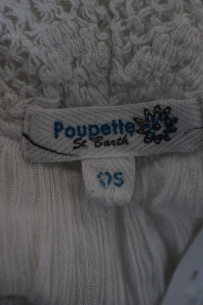 Poupette St. Barth Womens Basic V Neck Tank White Viscose Size One Size