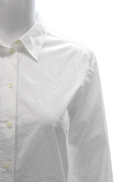 Everlane Women Basic Button-Up White Cotton Collared Long Sleeve Size 0