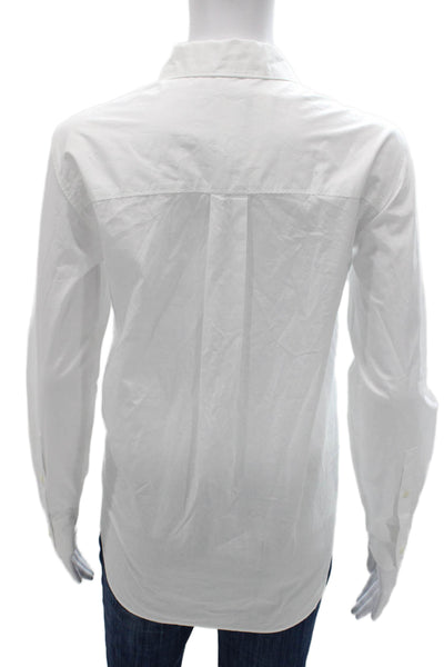 Everlane Women Basic Button-Up White Cotton Collared Long Sleeve Size 0