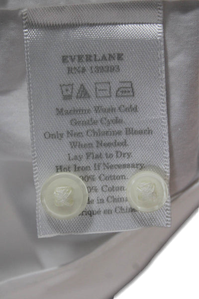 Everlane Women Basic Button-Up White Cotton Collared Long Sleeve Size 0