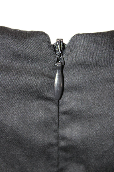 We Wore What Women Fit & Flare Dress Black Long Sleeve Round Neck Size XS