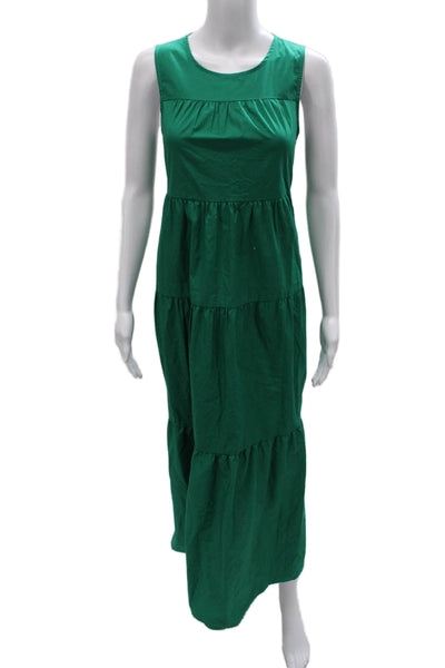 Who What Wear Women Maxi Dress Green Sleeveless Midi Size XS