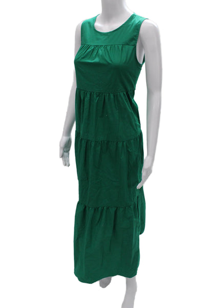 Who What Wear Women Maxi Dress Green Sleeveless Midi Size XS