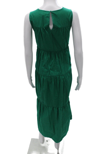 Who What Wear Women Maxi Dress Green Sleeveless Midi Size XS