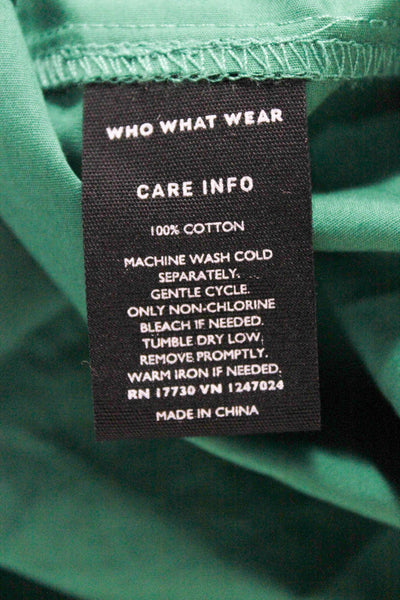Who What Wear Women Maxi Dress Green Sleeveless Midi Size XS