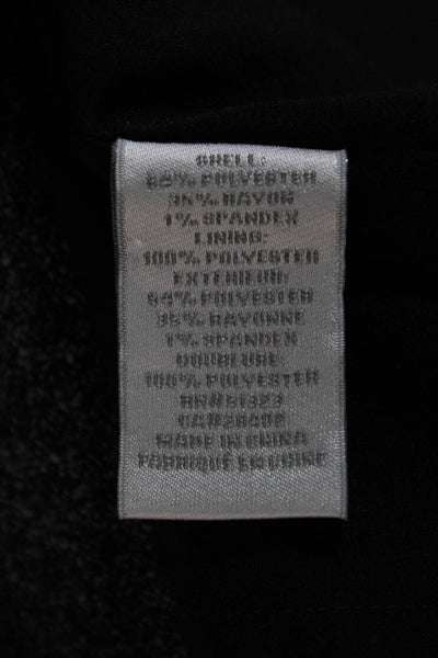 Averly Womens Sheath Dress Gray V Neck Short Sleeve Polyester Zip Size 4