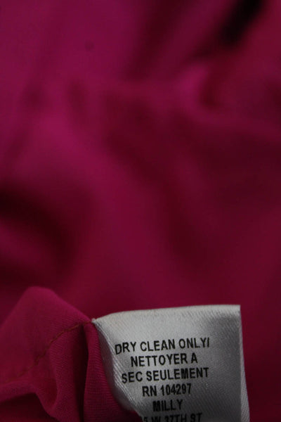 Milly Minis Girls Solid Trumpet Sleeve Dress Fuschia Size 16