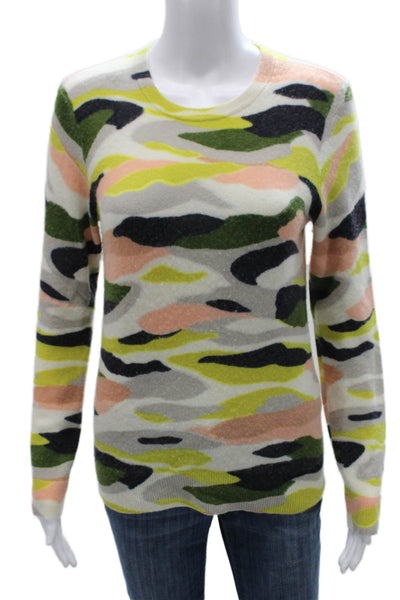 Equipment Femme Womens Cashmere Camouflage Pullover Sweater Multicolor Size S