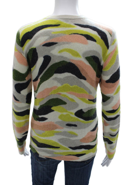 Equipment Femme Womens Cashmere Camouflage Pullover Sweater Multicolor Size S