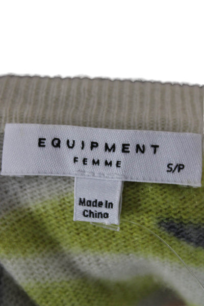Equipment Femme Womens Cashmere Camouflage Pullover Sweater Multicolor Size S