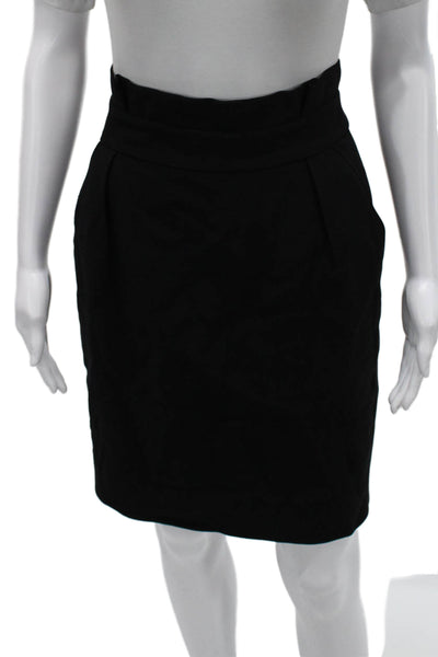 Kate Spade New York Womens Black Straight Pencil Skirt Viscose Blend Zip Size 6